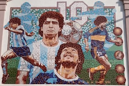 El mural más grande de Maradona, estará en un pequeño pueblo entrerriano